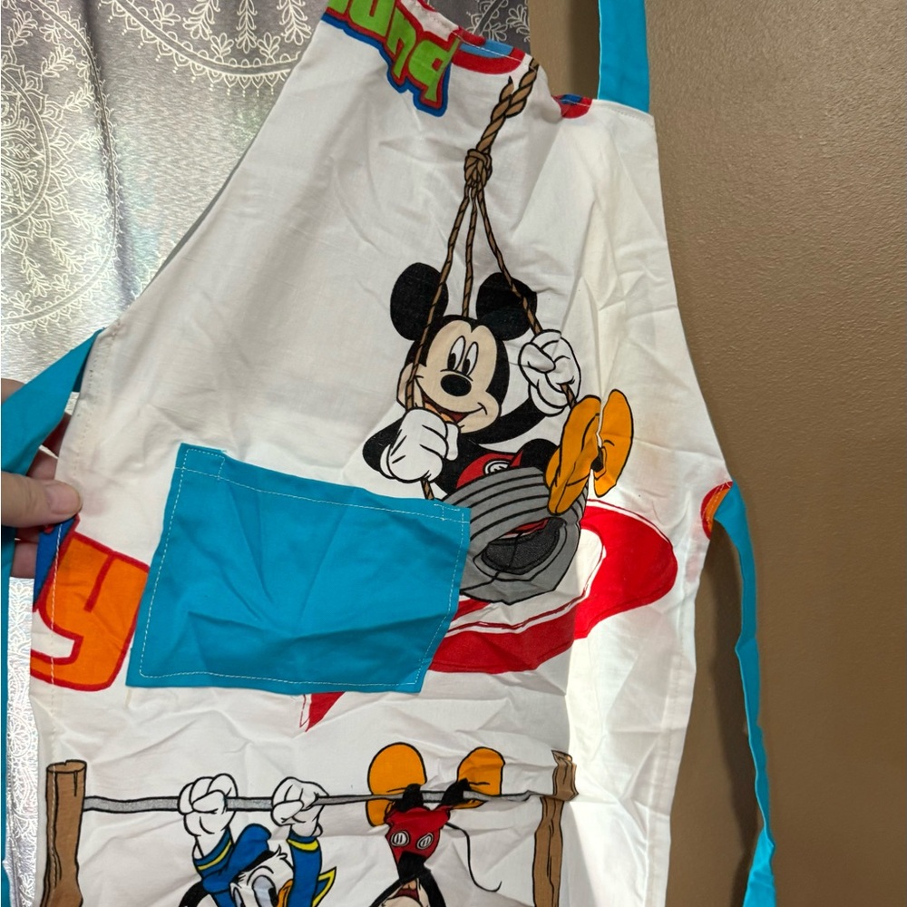 Kids homemade apron, cute for helping you cook or for playtime.